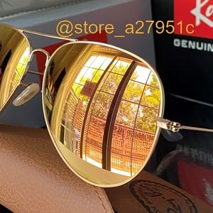 Ray-Ban Aviator NEW Copper Gold Flash Mirror